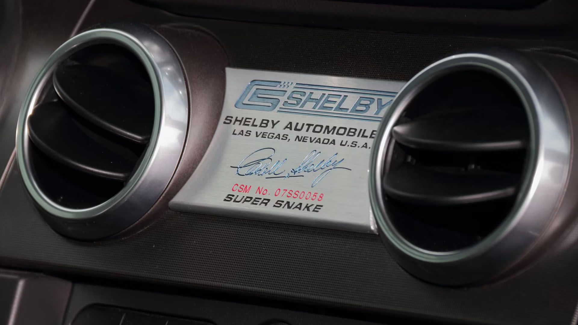 Ford Shelby Mustang GT500 Super Snake Interior 2007