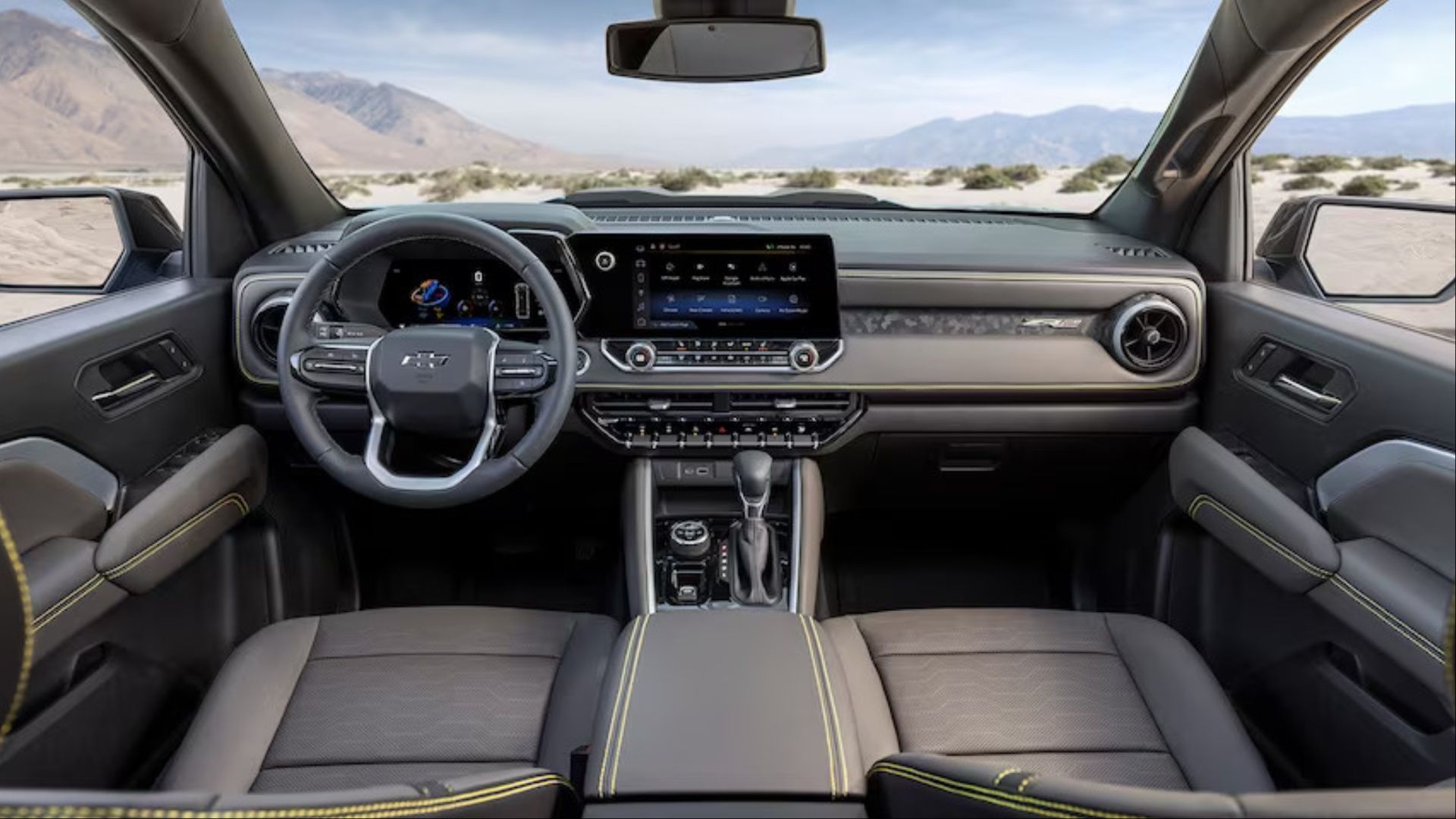 Por dentro da cabine do Chevrolet Colorado 2024
