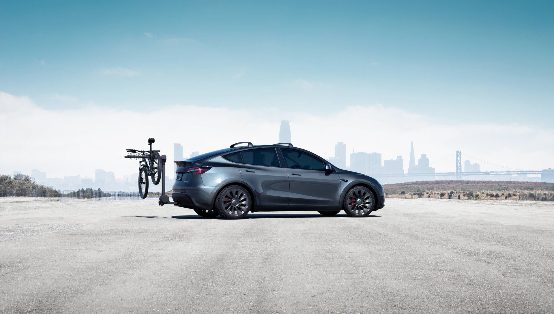 Perfil lateral do Tesla Model Y