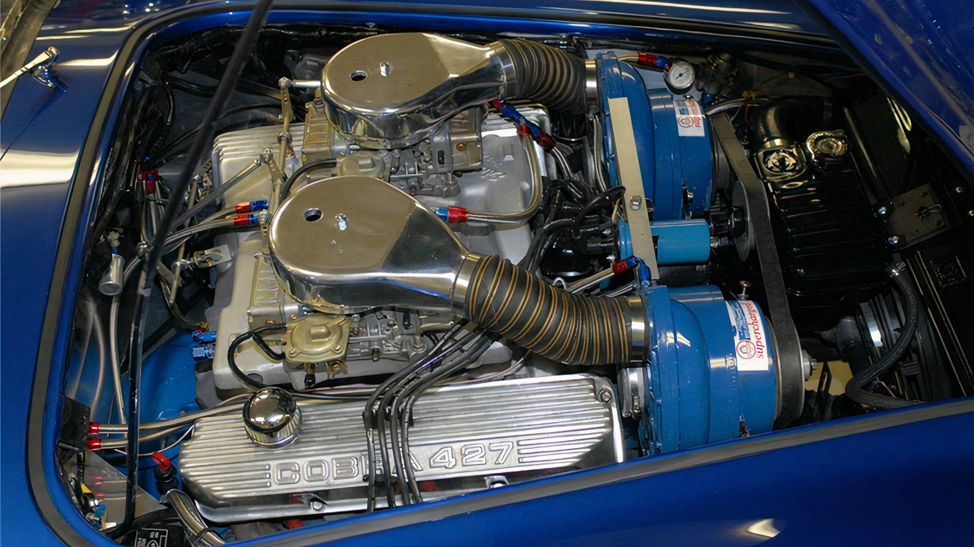 Motor Shelby Cobra Super Snake 1966, vista de perto