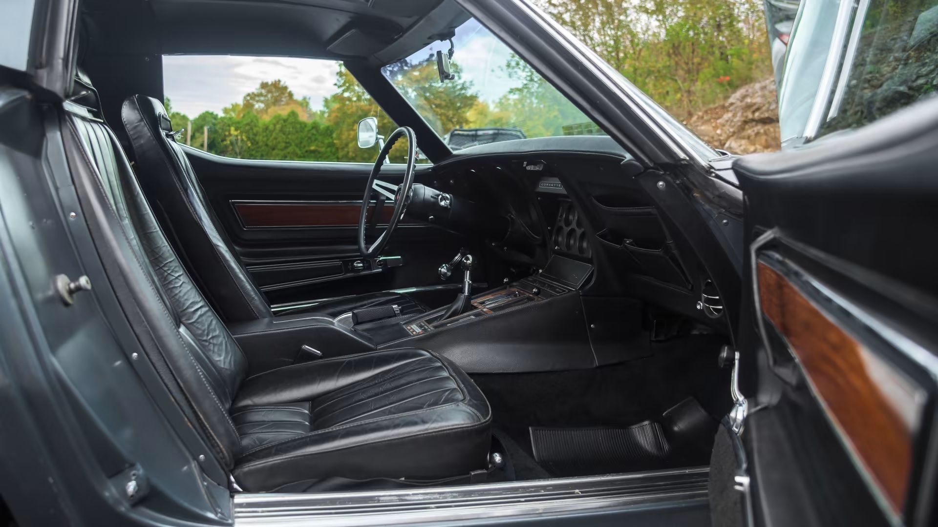 Interior preto do Corvette ZR1 1970