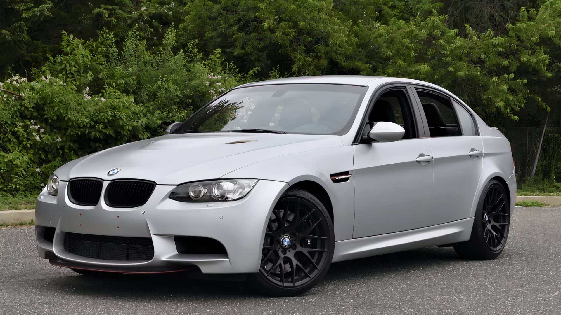 BMW M3 CRT, vista frontal, prata