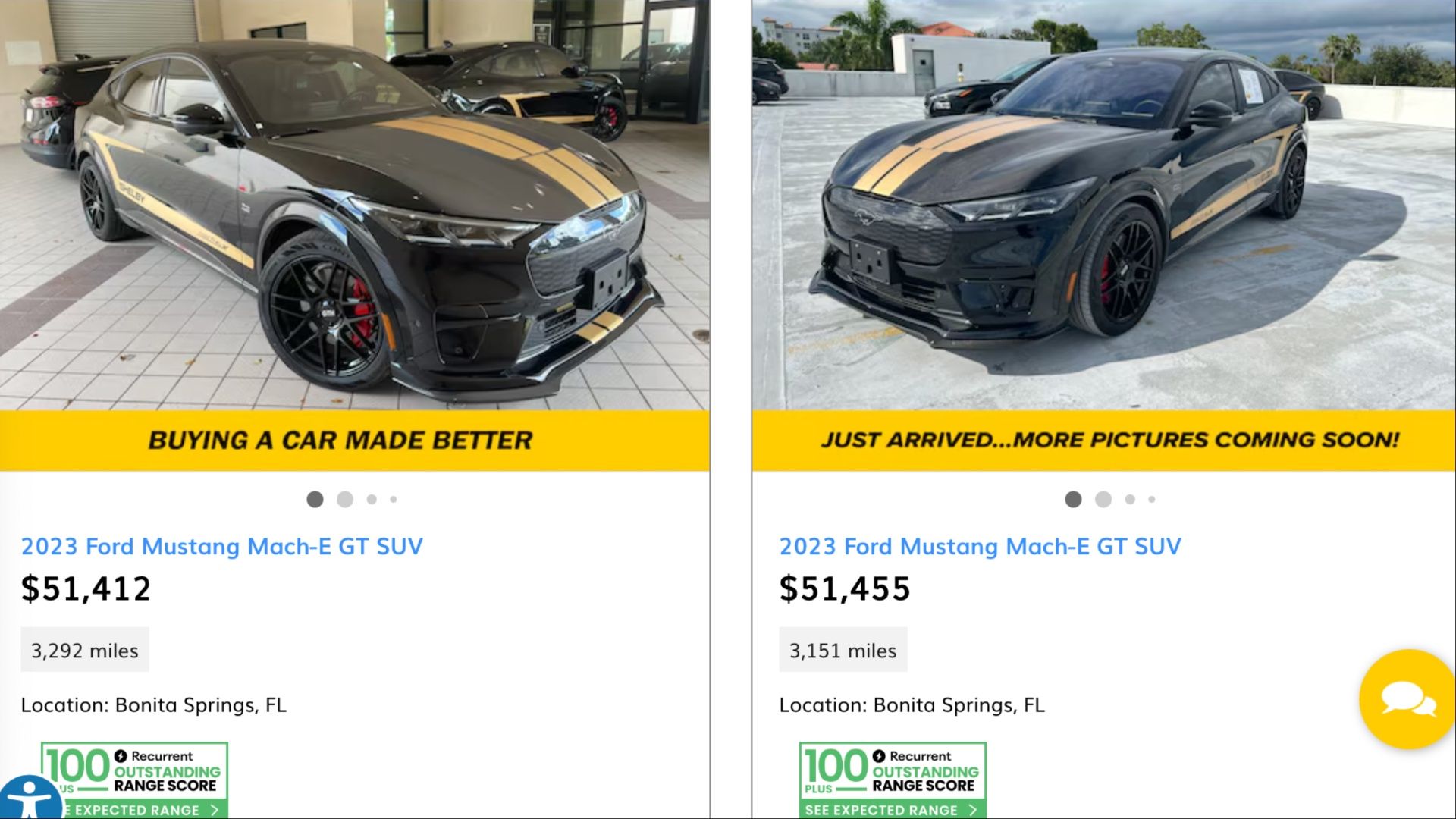 Hertz Shelby Ford Mustang Mach-E GT EVs