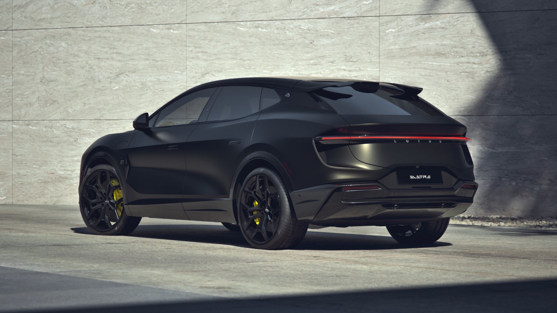 Parte traseira do Lotus Eletre Carbon