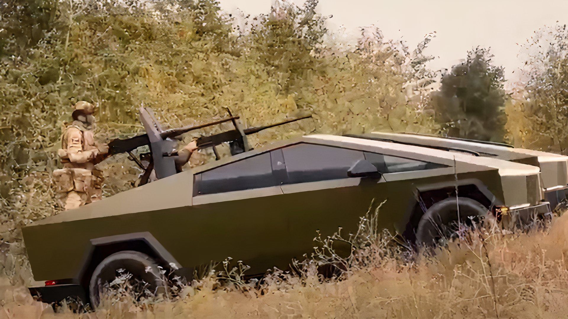 Metralhadora militar russa Tesla Cybertruck