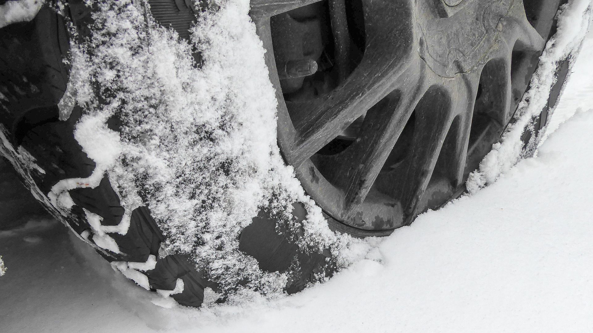 Pneus de inverno na neve