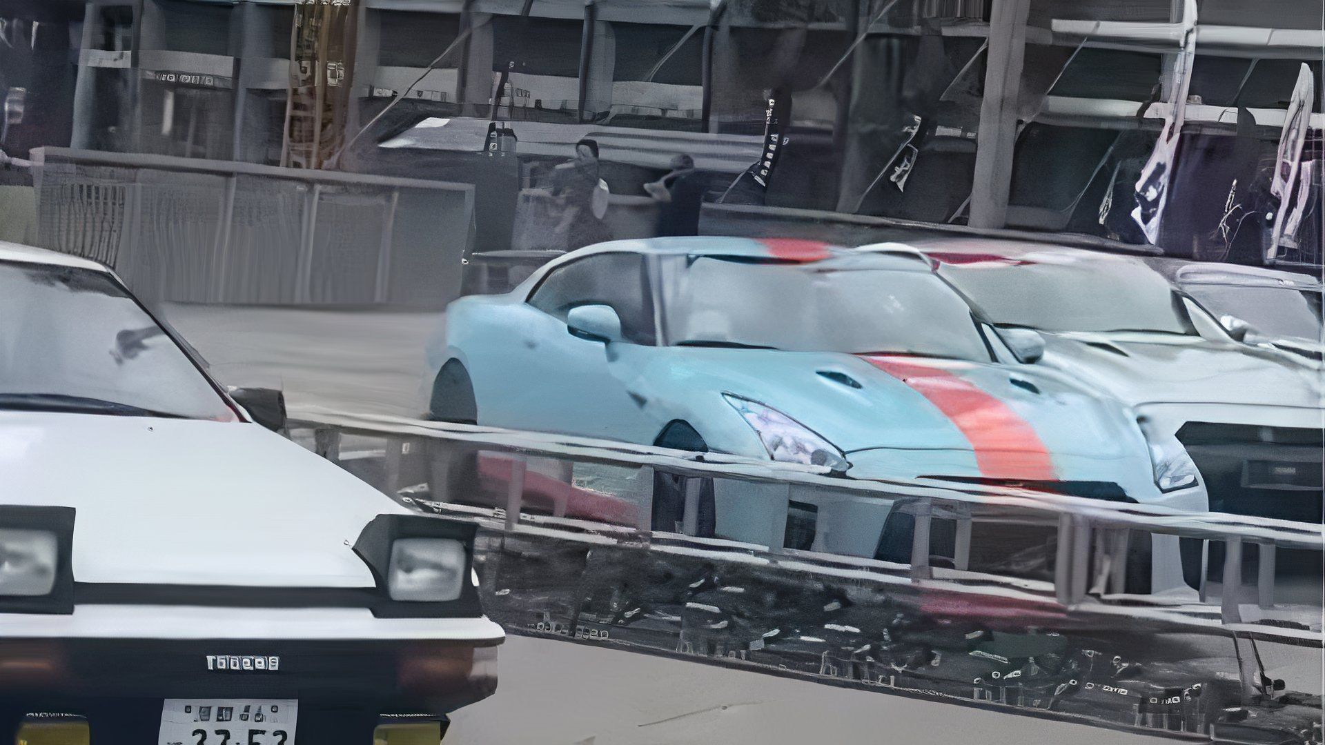 Nissan R35 GT-R Almost Crushed By Event Scaffolding