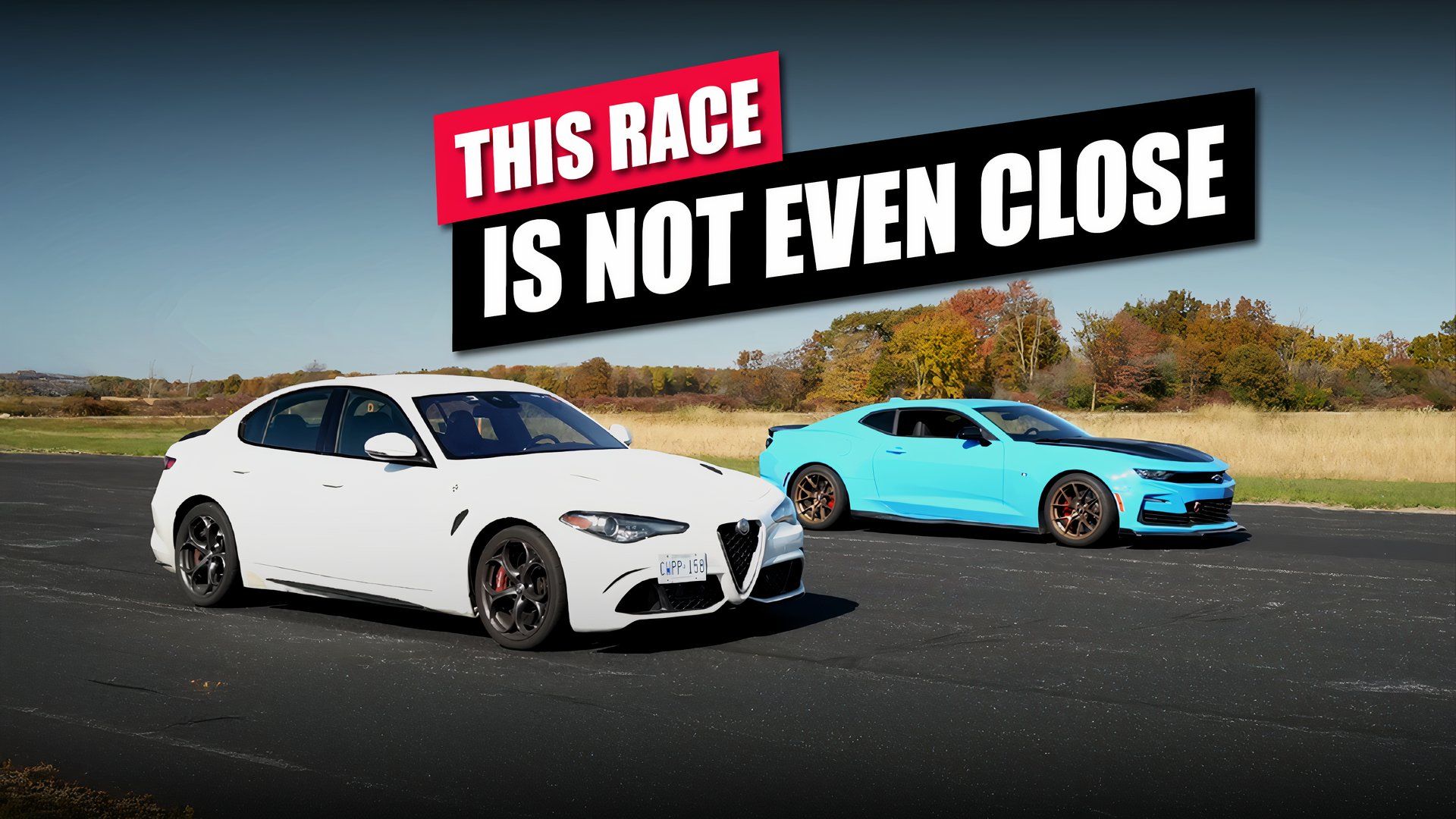 調諧的Camaro SS乘坐Alfa Romeo Giulia Quadrifoglio，甚至還沒有接近