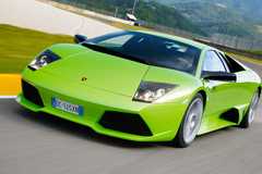 2006 lamborghini murcielago green quater on track