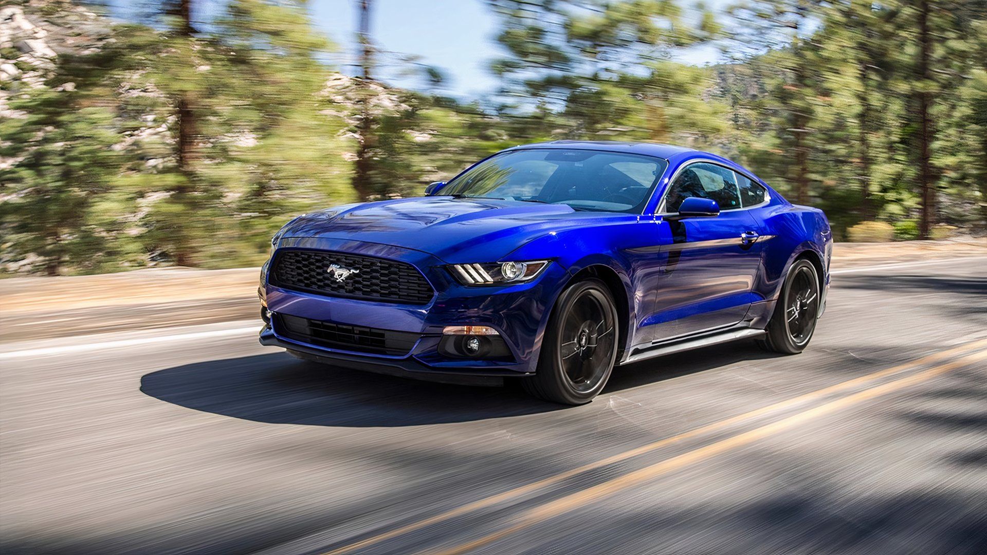 2018 ford mustang ecoboost front quarter driving