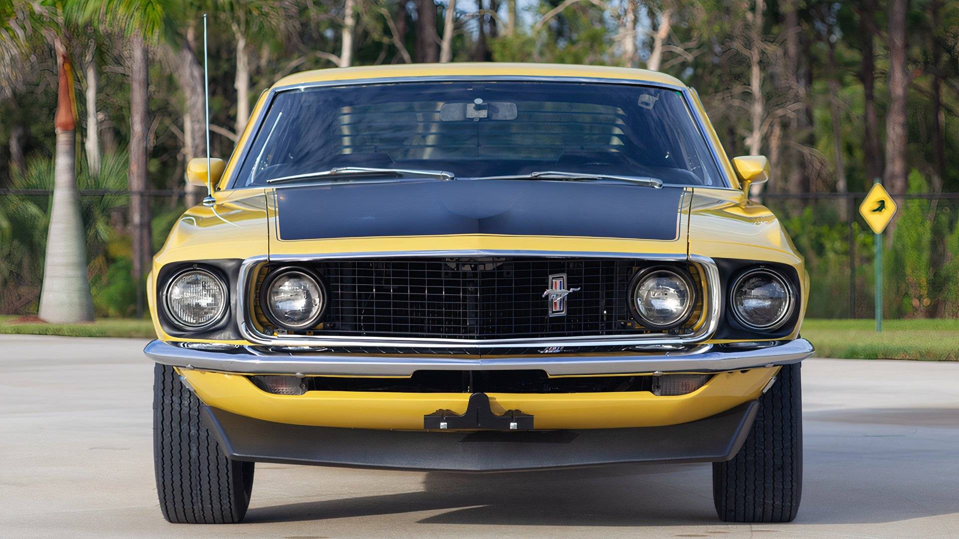 Matchbox 1969 Ford Mustang Boss 302 Diecast Car - Black, 2024 Moving Parts Series (1:64 Scale)