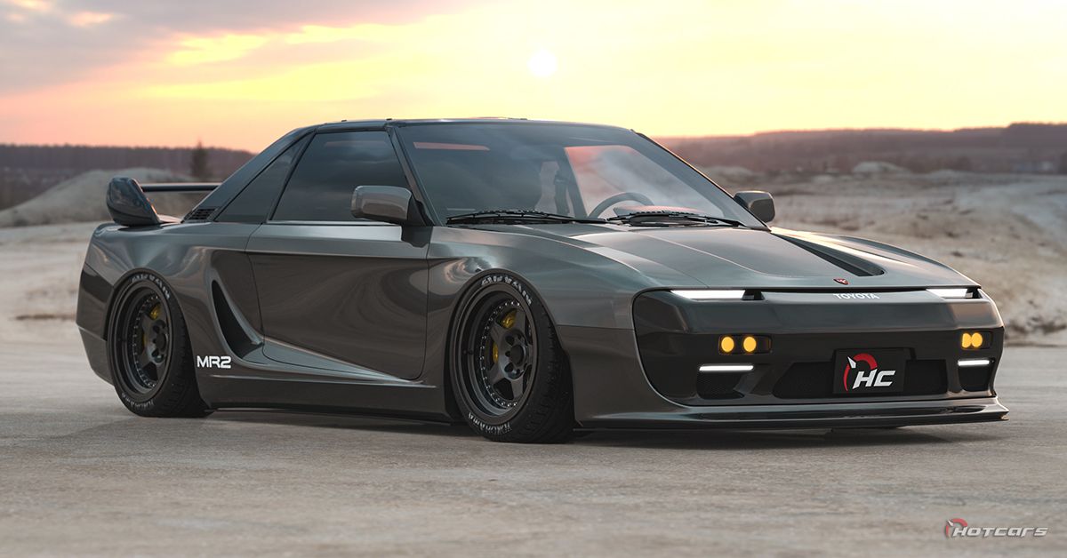 HotCars Car Renders Toyota MR2 Restomod Front Third Quarter Sports Car Wallpaper