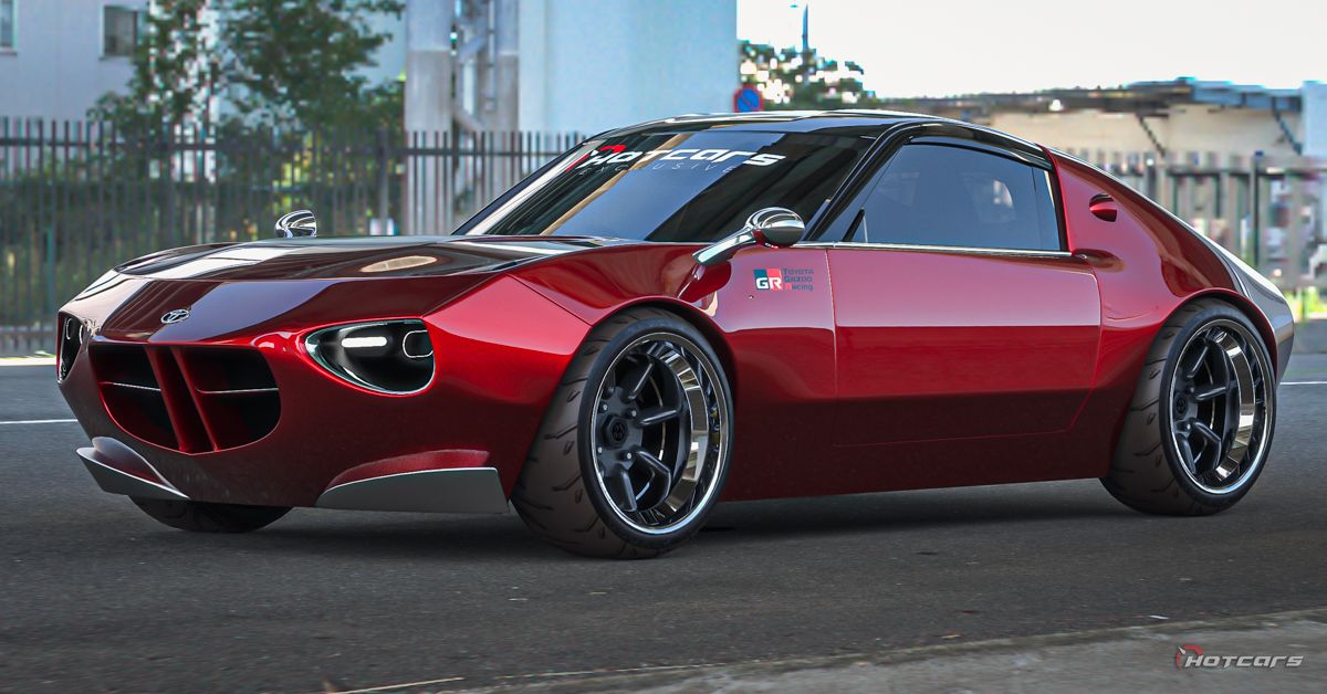 2023 Toyota Sports 800 Concept in red front third quarter view