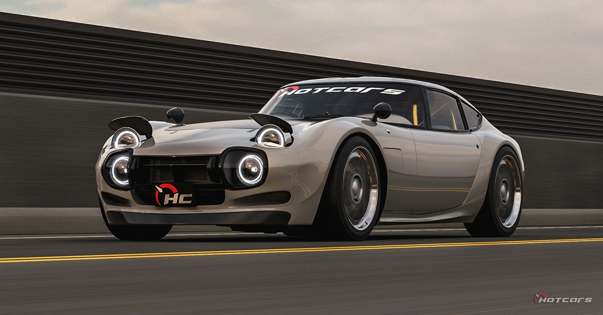 1969 Toyota 2000GT Restomod front third quarter accelerating view