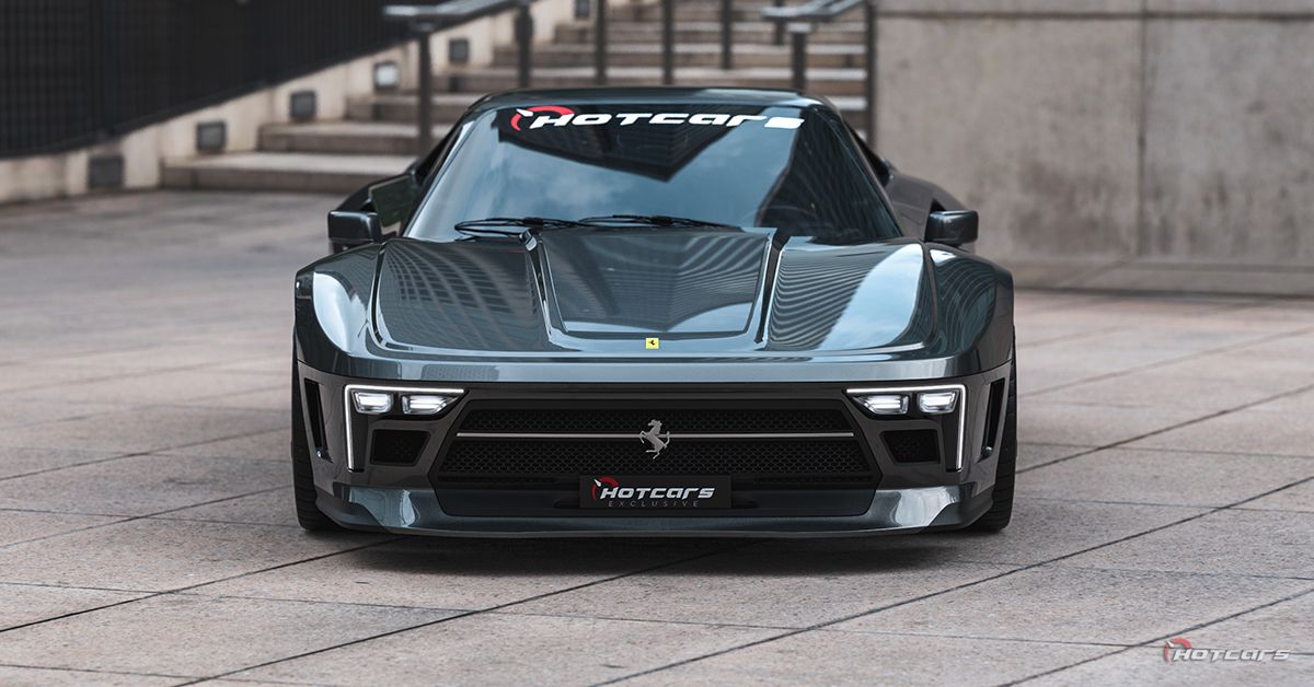 Ferrari 288 GTO render, front profile view