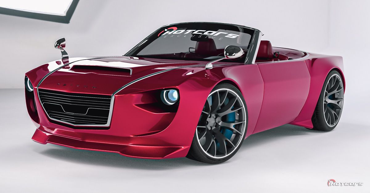 2023 Datsun Fairlady 2000 Sports Concept in red front third quarter view