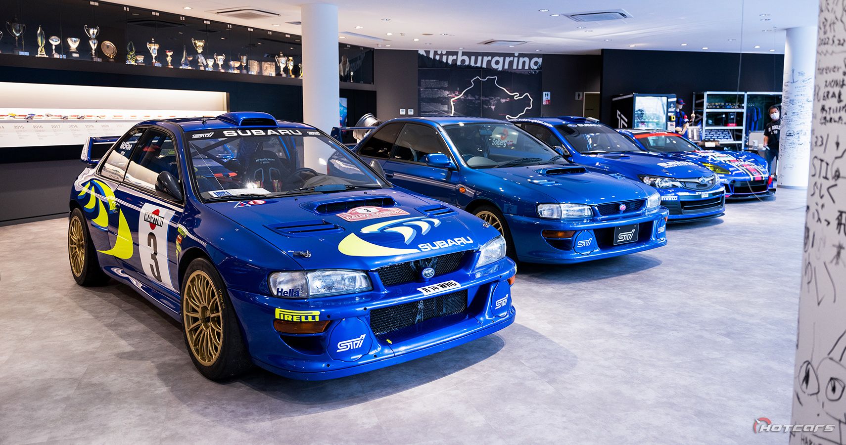 Subaru WRC and Super GT display
