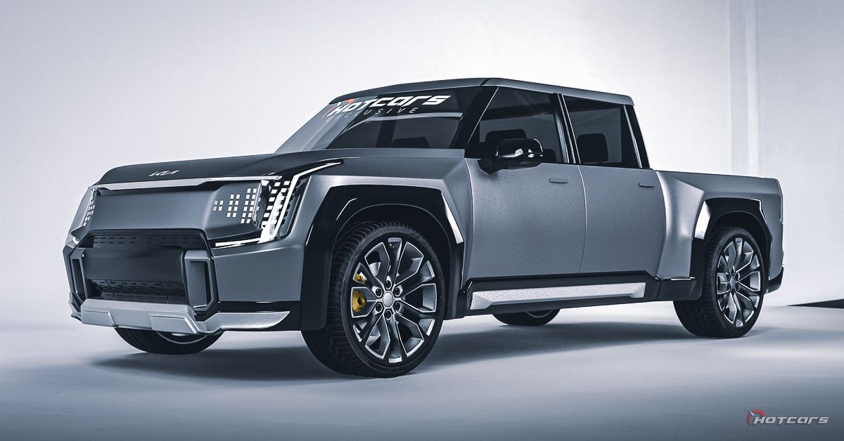 Move Over Rivian, Our Kia EV9 Pickup Truck Render Is The New Kid In Town