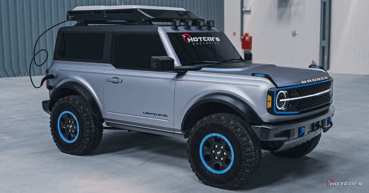 Electric 2025 Ford Bronco Lightning Concept Packs Extra Batteries And A