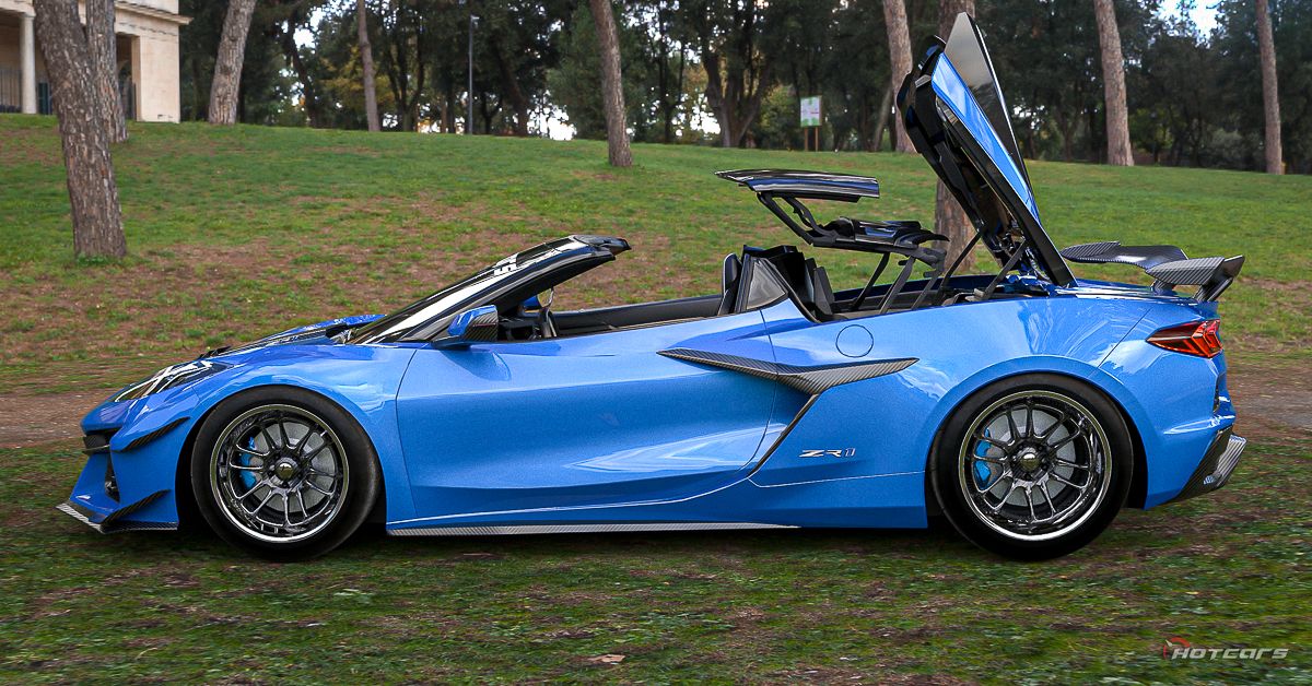 HotCars Chevrolet Corvette C8 ZR1 Convertible render video