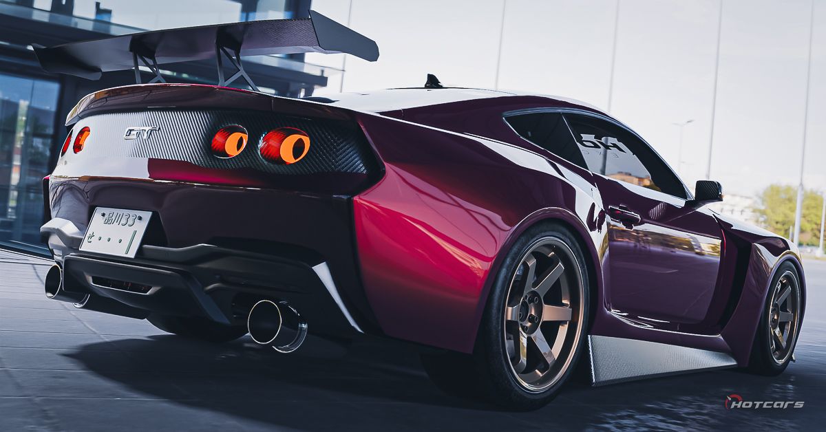 2024 Mustang Dark Horse JDM, vista lateral traseira