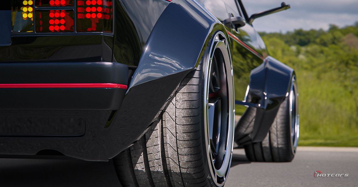 Mk1 Volkswagen Golf Restomod, close-up e vista da roda traseira