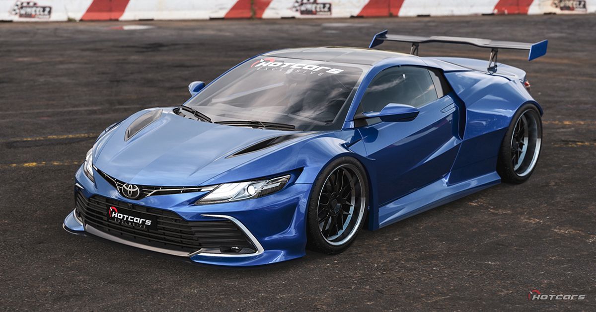 HotCars Car Renders Toyota Camry Mid-Engine V8 Sports Car, front quarter view