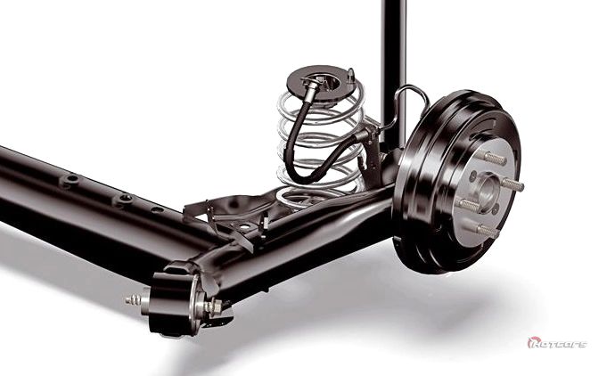 Eixo traseiro com barra de torção do Mazda 2